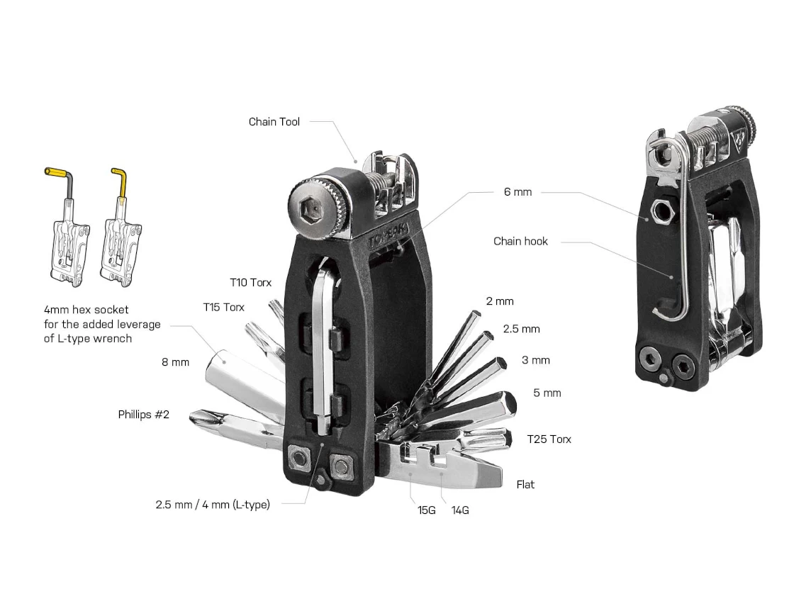 Topeak Ninja Master+ Toolbox T16 Tool Kit 8 Topeak Ninja Master+ Toolbox T16 Tool Kit - Image 6